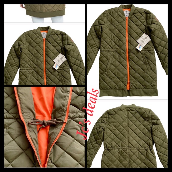 ✨ Element longline bomber jacket moss green 🍃 - Picture 3 of 3